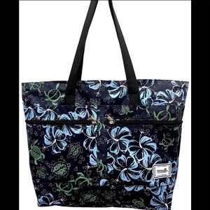 NWT Hawaiian Print Double Zipper Tote Bag